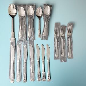 Rogers Co LANDSCAPE Flatware Stainless Steel 15 Pc Lot‎ Korea Vintage Mixed MCM